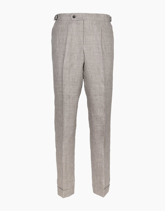 Rembrandt - Evans Beige Hounds Tooth Trouser