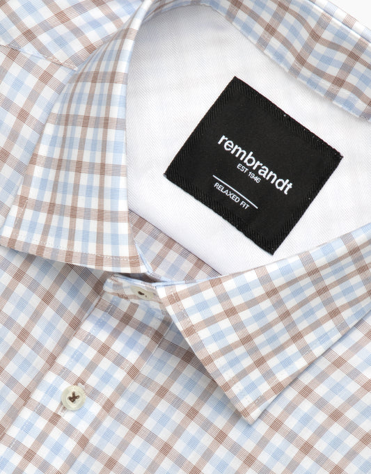 Rembrandt - Sinatra Shirt - Blue & Brown Check