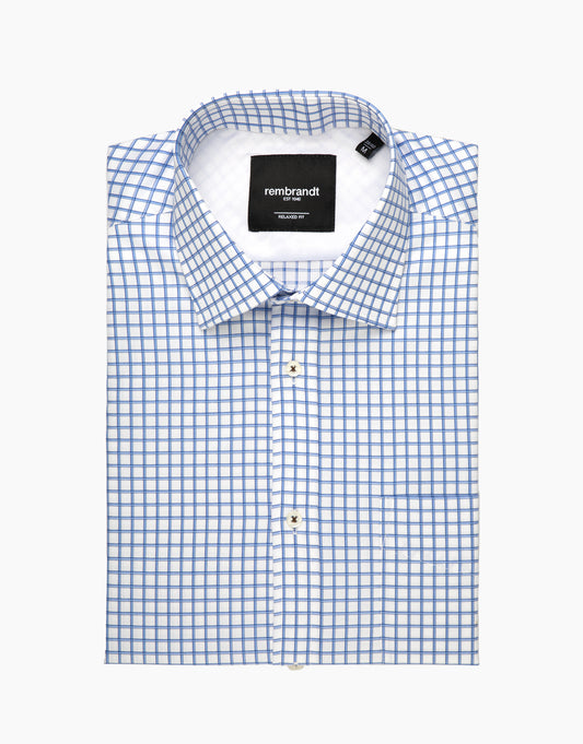 Rembrandt - Sinatra Shirt - Blue Shadow Check