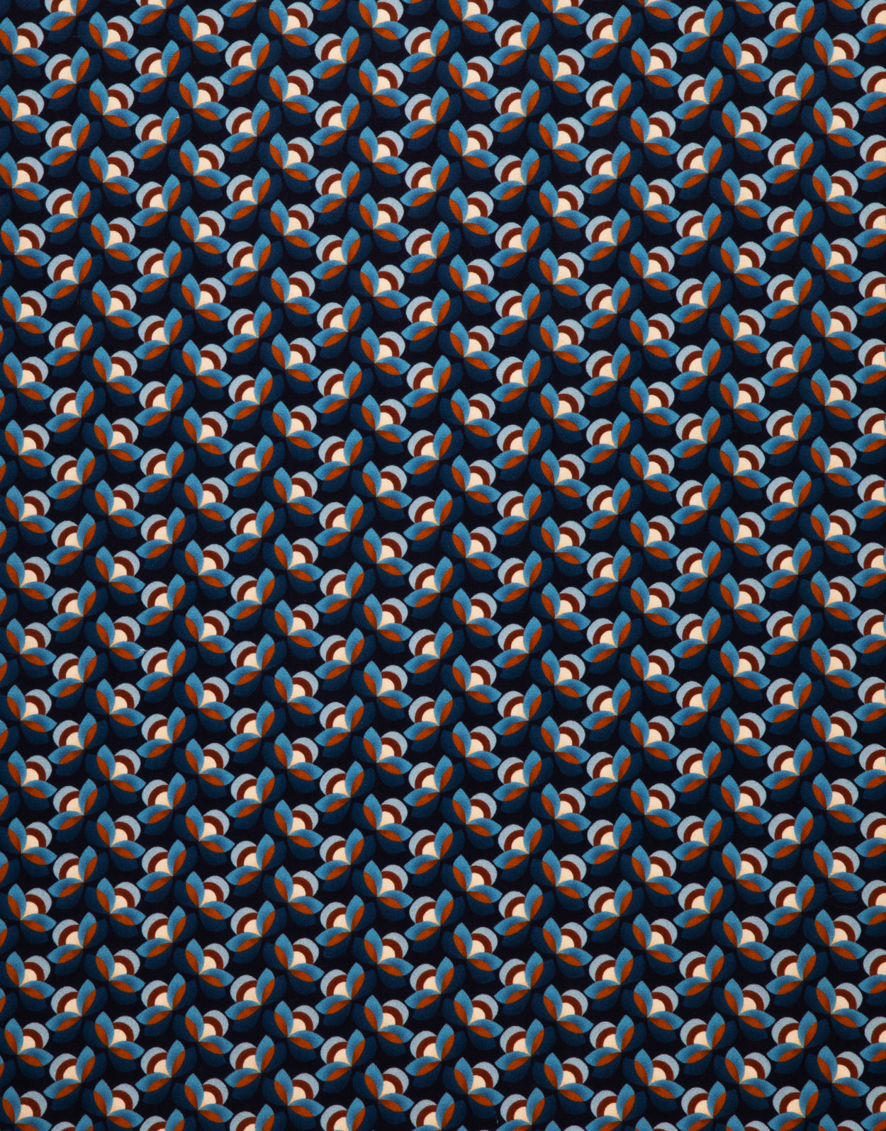 Rembrandt - Short Sleeved Shirt - Blue & Brown Geometric