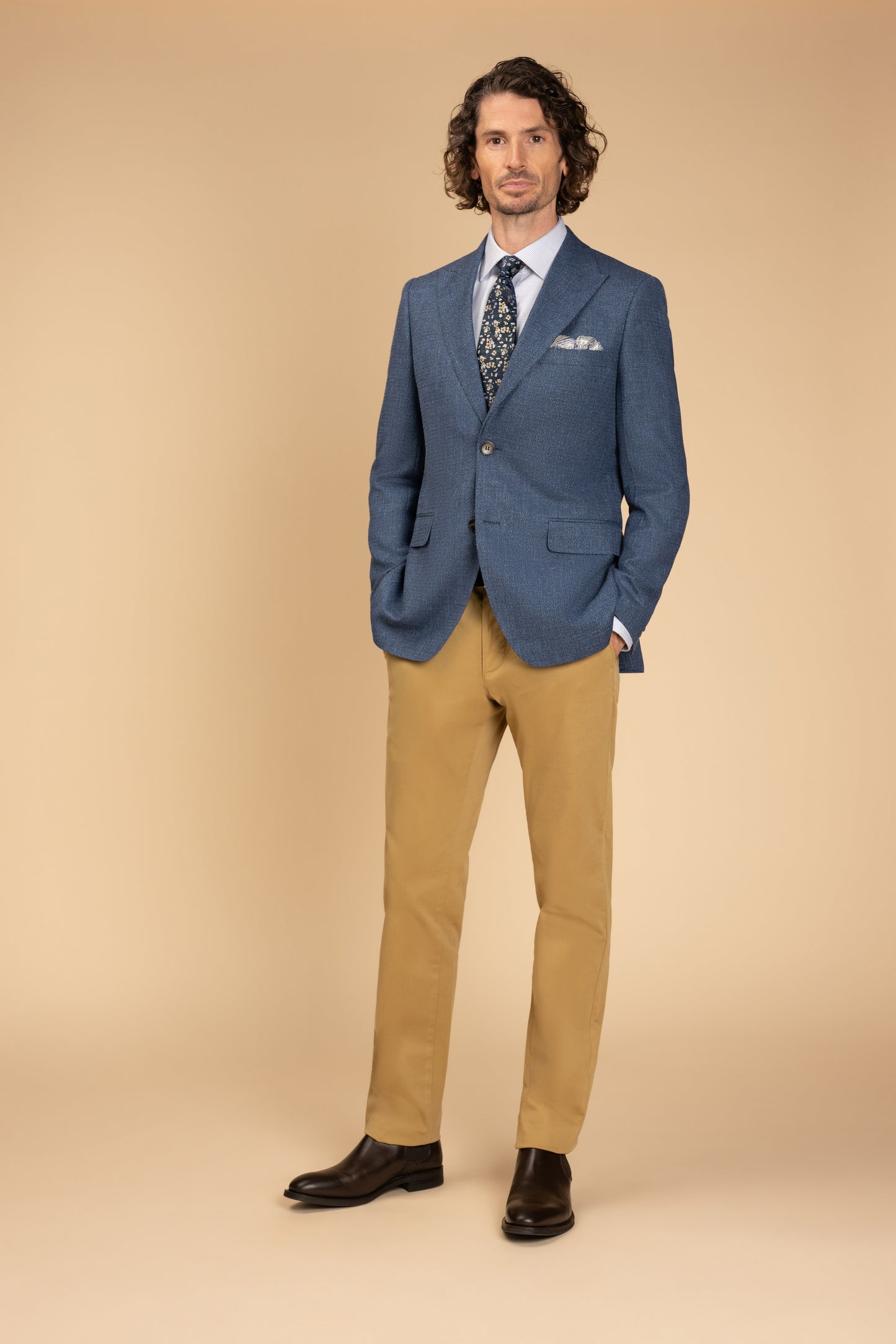 Rembrandt - Lyon Blue Textured Blazer