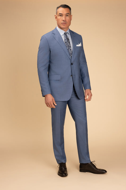 Rembrandt - Pale Blue Sharkskin Suit