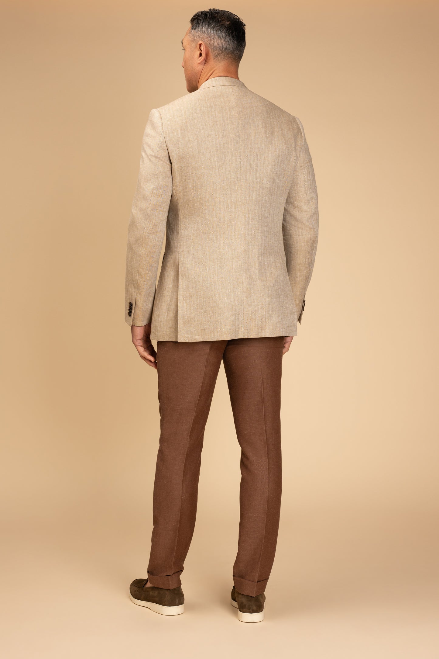 Rembrandt - Cooper Blazer - Beige Linen Herringbone