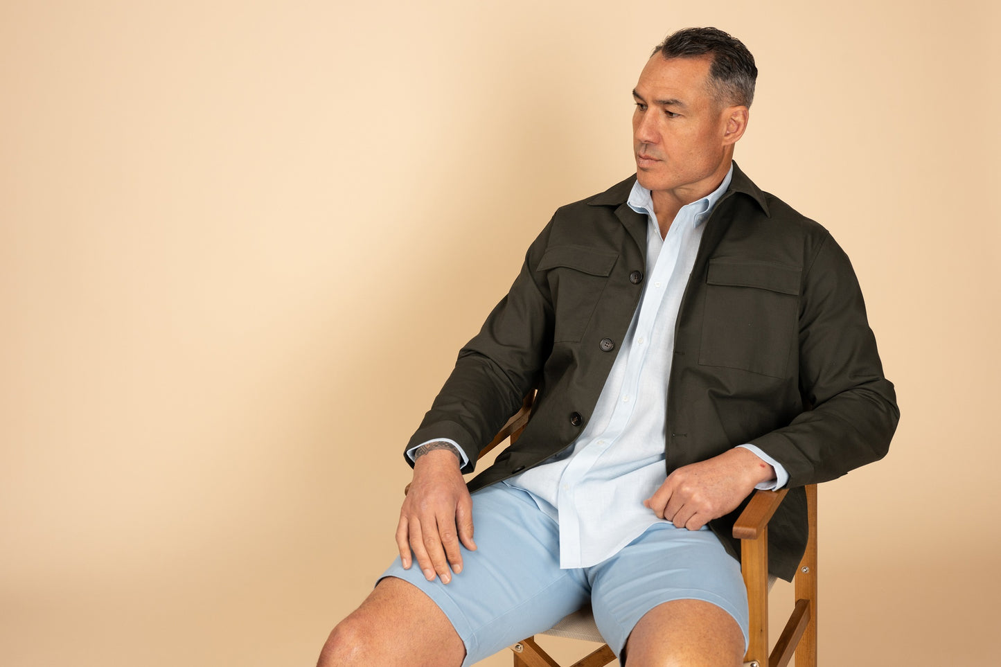 Rembrandt - Devonport Khaki Green Cotton Shirt Jacket