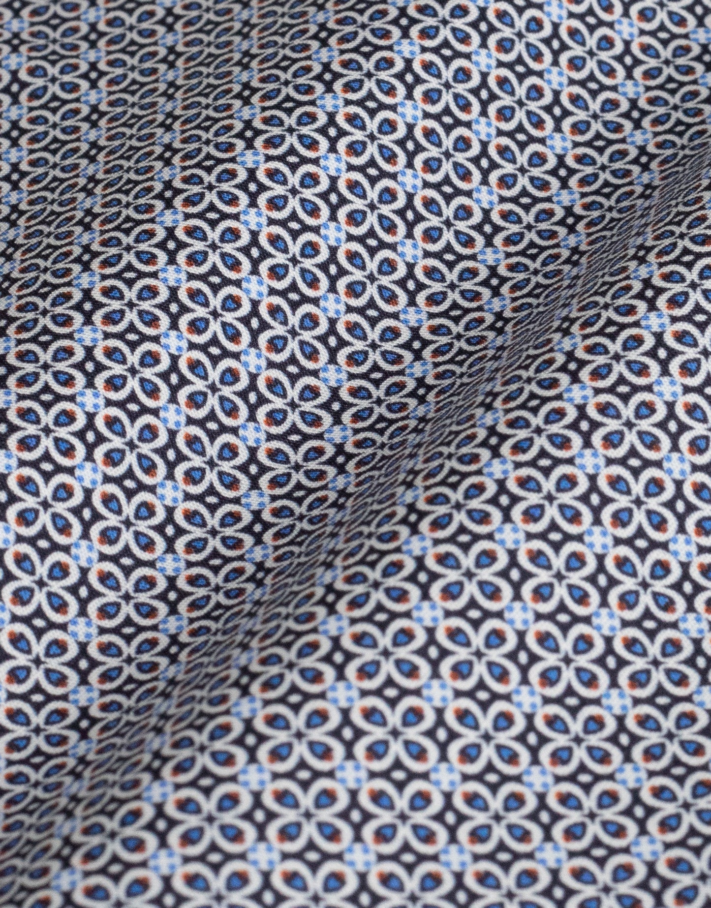 Rembrandt - London Shirt - Blue & Maroon Microdesign