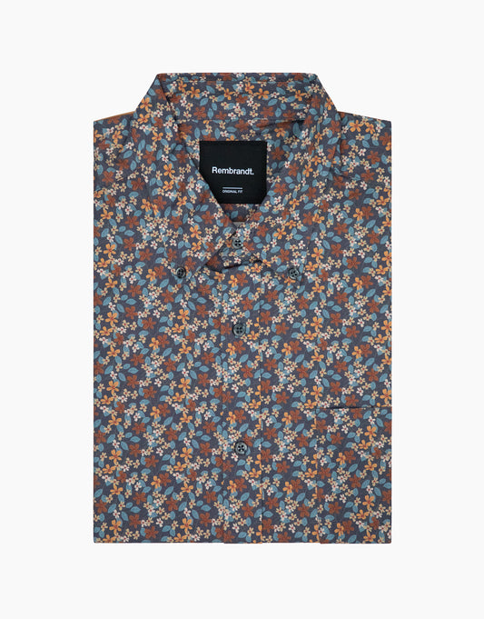 Rembrandt - Ohope Shirt - Dark Floral Print