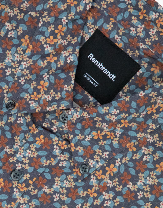 Rembrandt - Ohope Shirt - Dark Floral Print