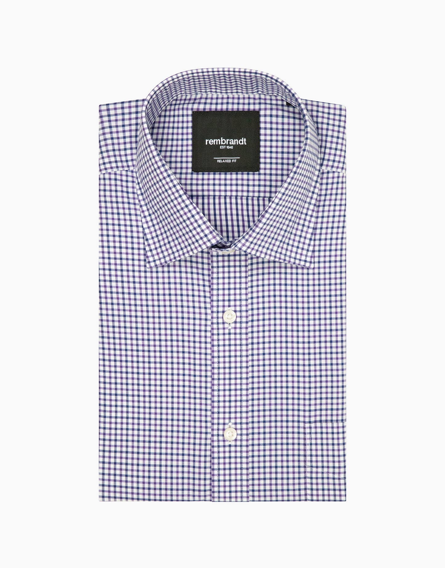 Rembrandt - Sinatra Shirt - Purple & Navy Check