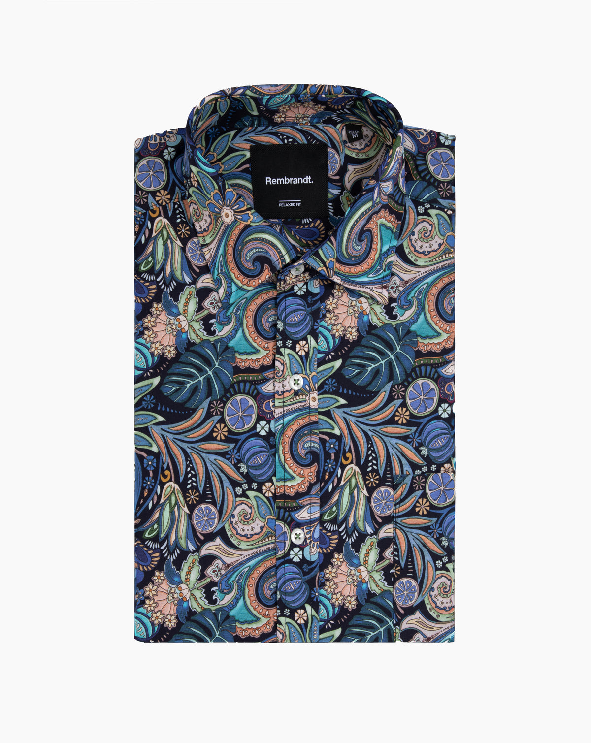 Rembrandt - Sinatra Shirt - Navy Tropical Paisley