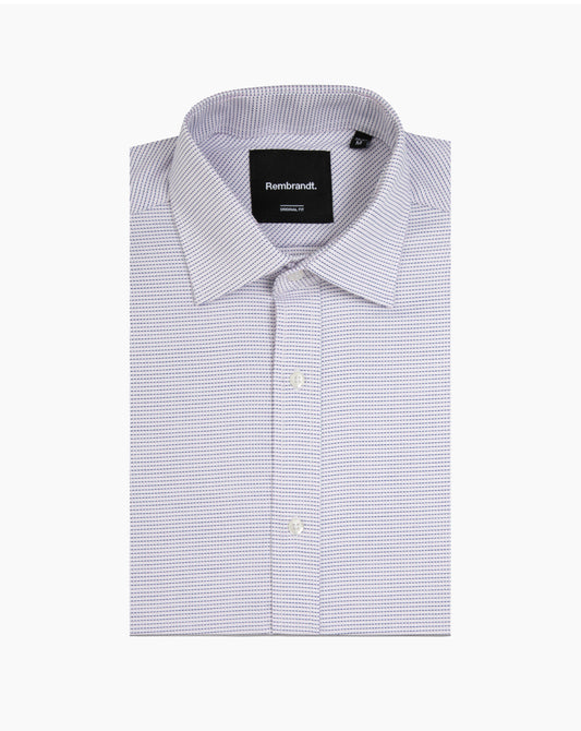Rembrandt - London Shirt - Pink & Blue Microdesign