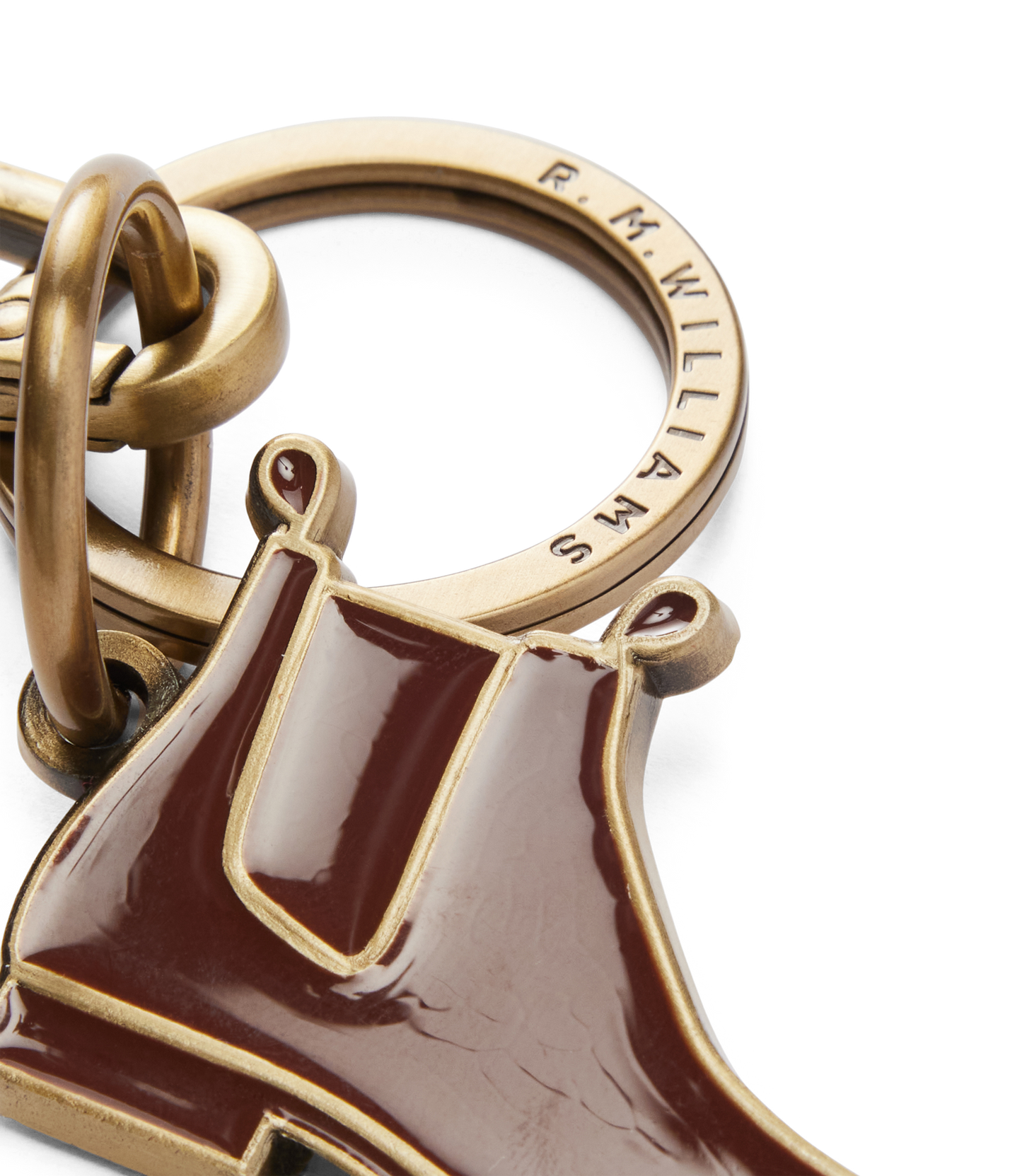 R. M. Williams - Boot Enamel Keyring - Chestnut