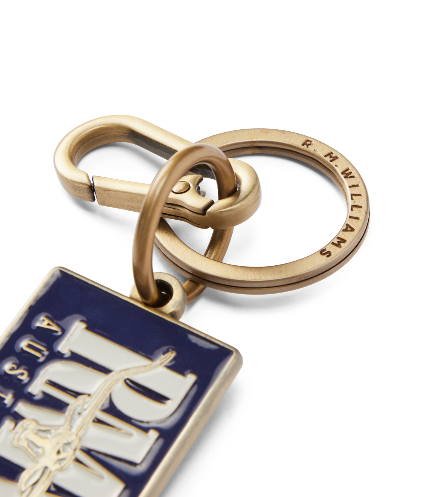 R. M. Williams - Heritage Logo Keyring - Navy