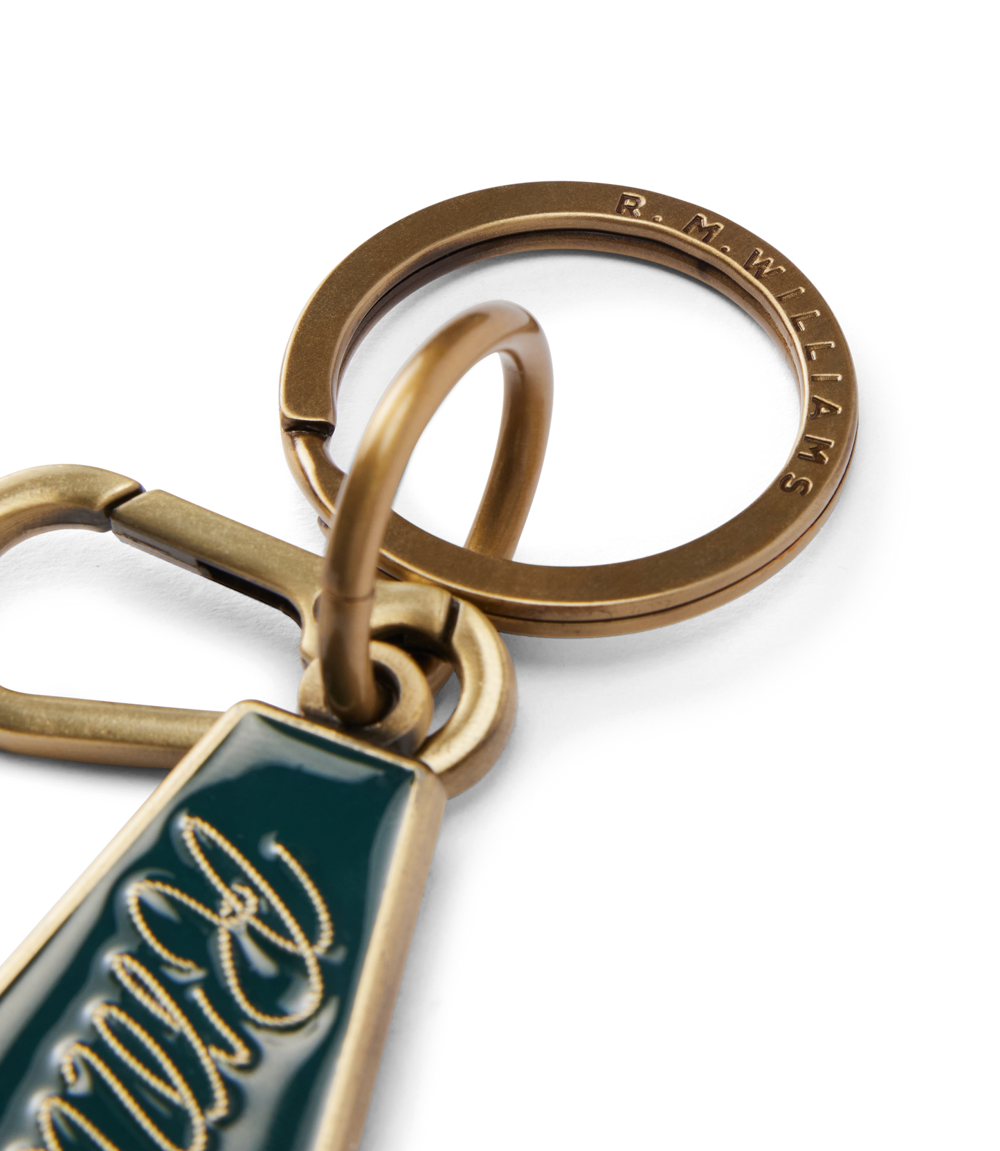 R. M. Williams - Rope Logo Enamel Keyring - Pine