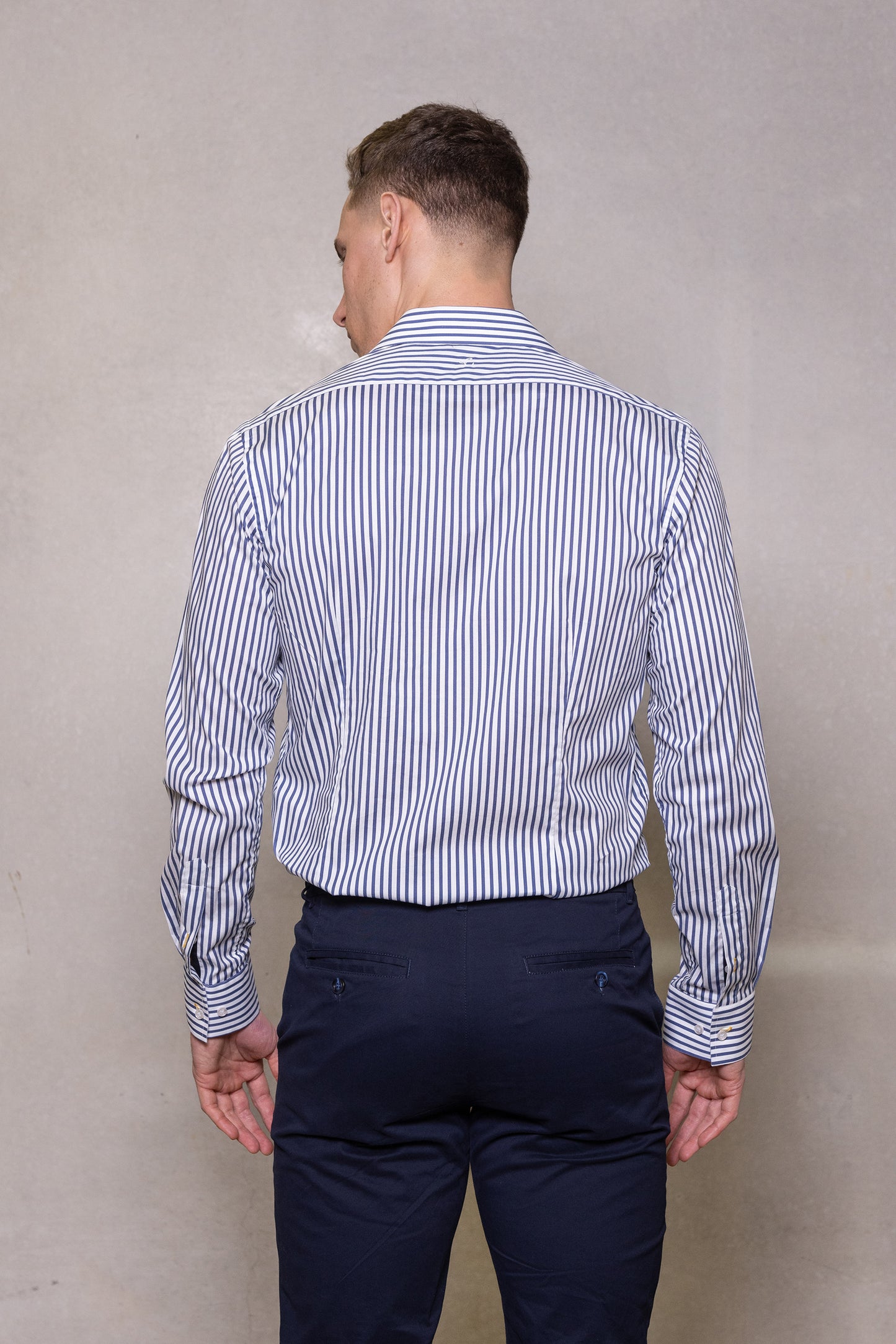 Cutler & Co - Blake Striped Shirt - French Navy