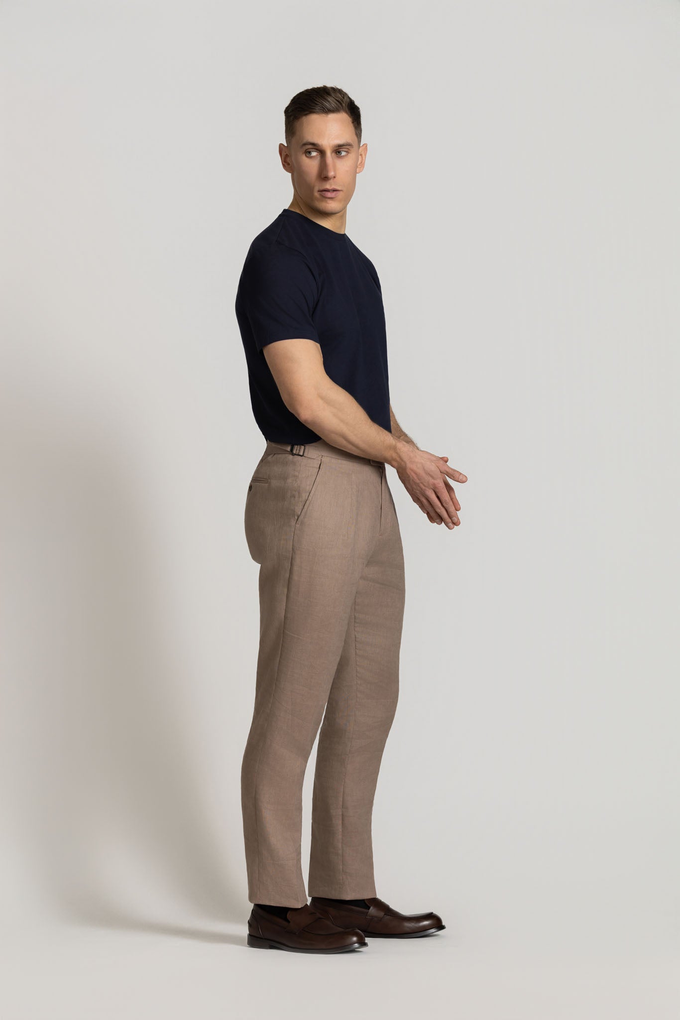 Cutler & Co - Clive Linen Trousers - Sesame or Oatmeal