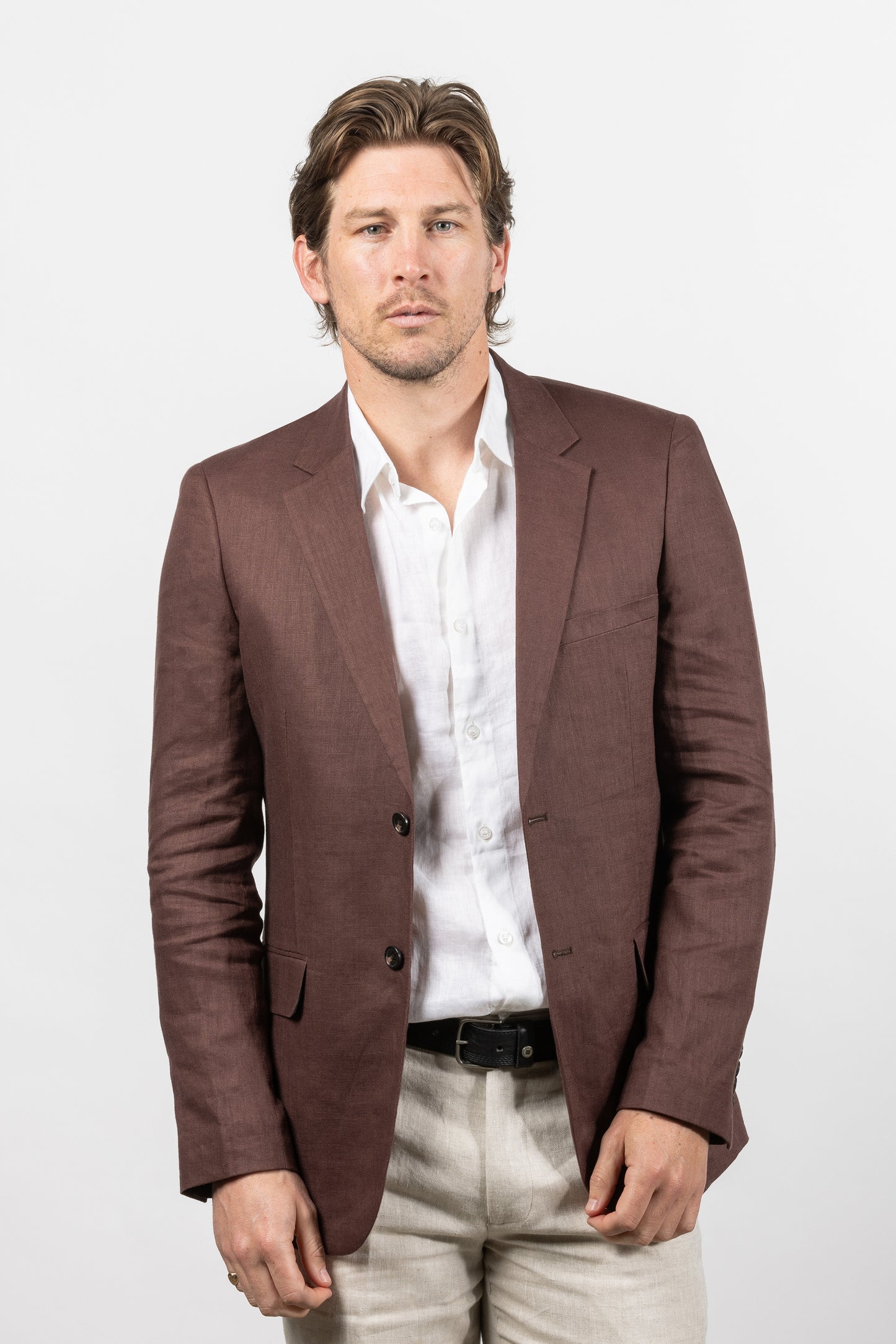 Cutler & Co - Johnson/Heaton Blazer - Chocolate or Lichen