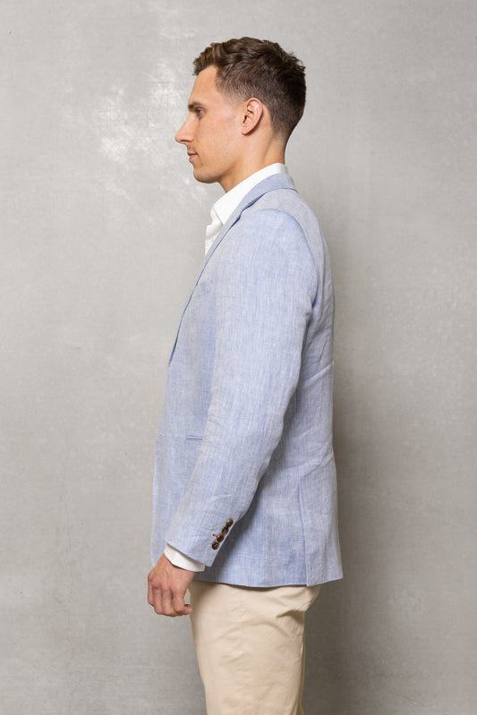 Cutler & Co - Johnson Blazer - Sky Herringbone