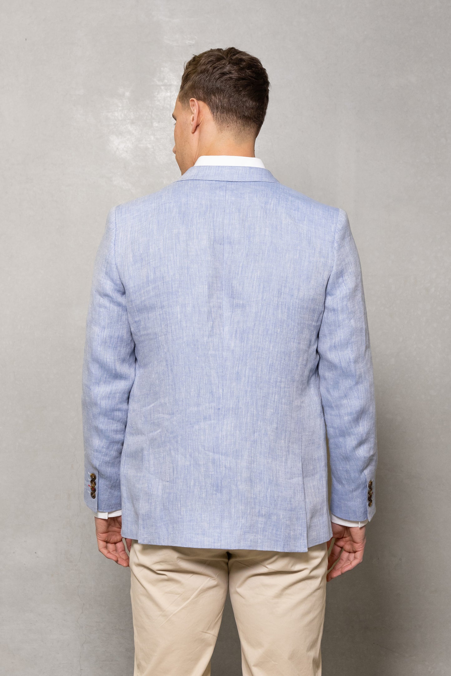 Cutler & Co - Johnson Blazer - Sky Herringbone