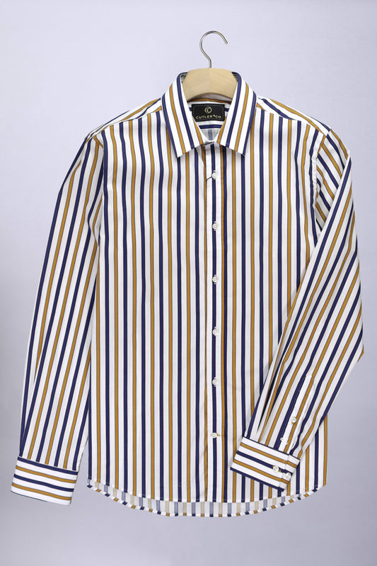 Cutler & Co - Blake Shirt - Yellow/Blue Stripe