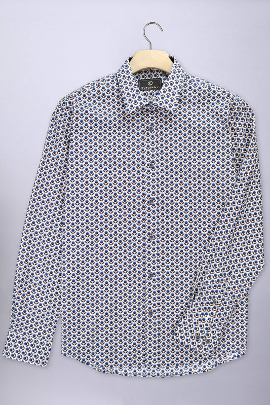 Cutler & Co - Blake Shirt - Cornflower Print