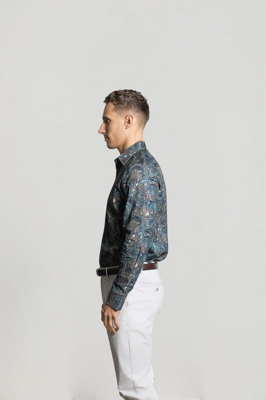 Cutler & Co - Blake Corduroy Shirt - Sea Blue