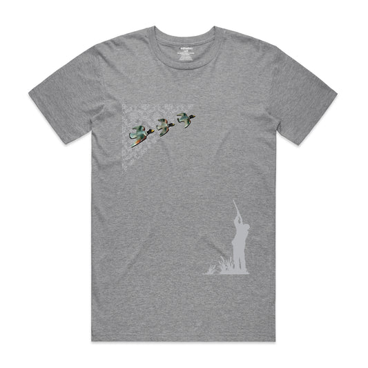 Isthatso Cotton Graphic T-Shirt - Ducks - Grey