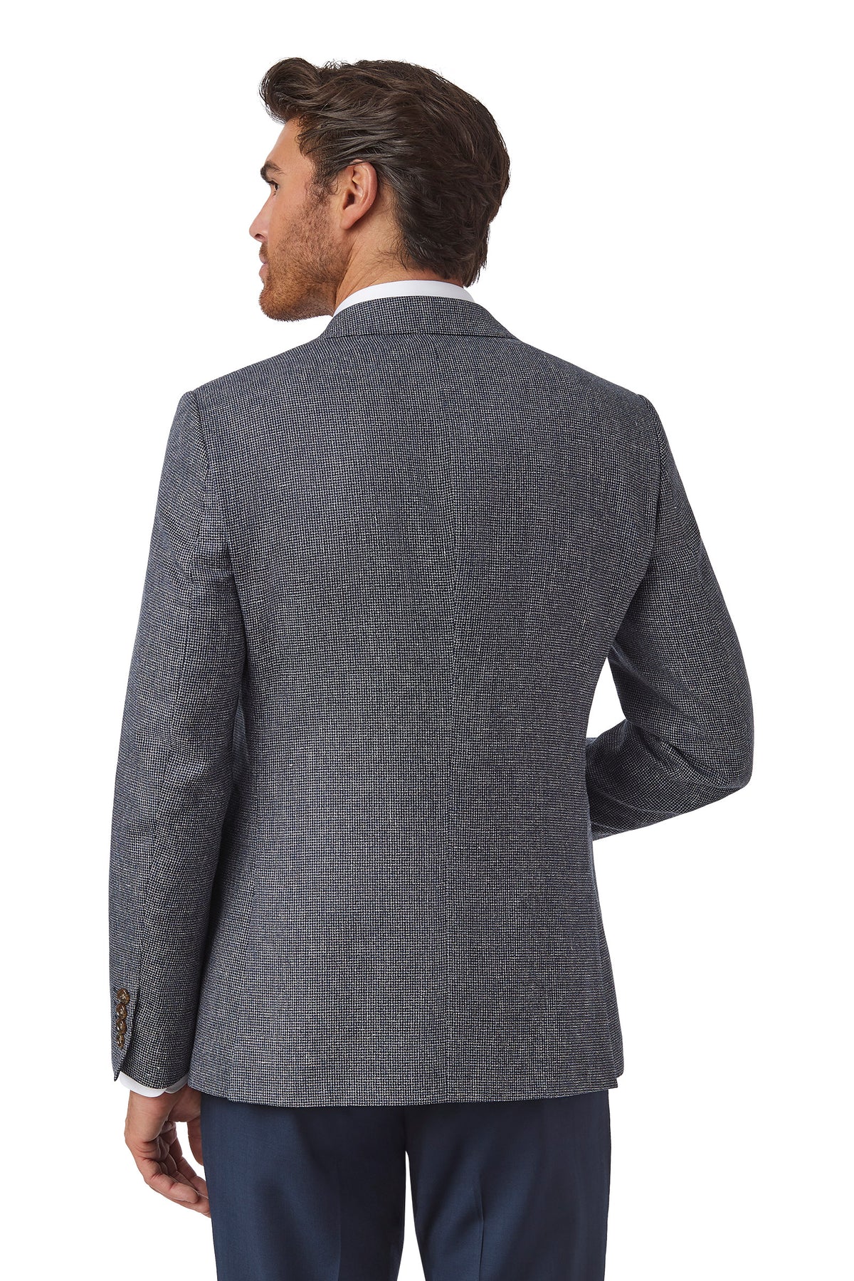 Cambridge - Hawthorn Jacket - Blue/Taupe Micro