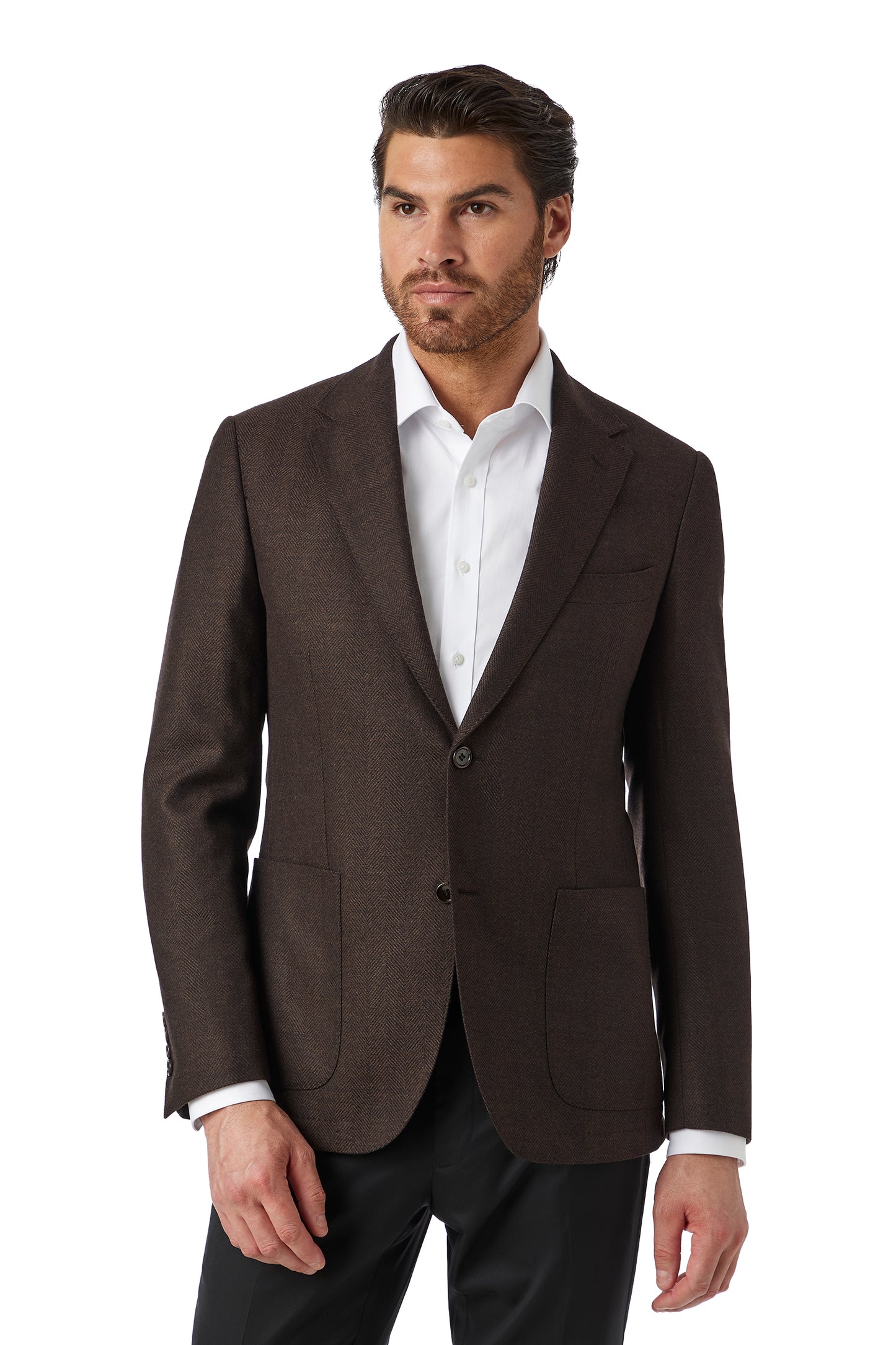 Cambridge - Brunswick Jacket - Brown Herringbone