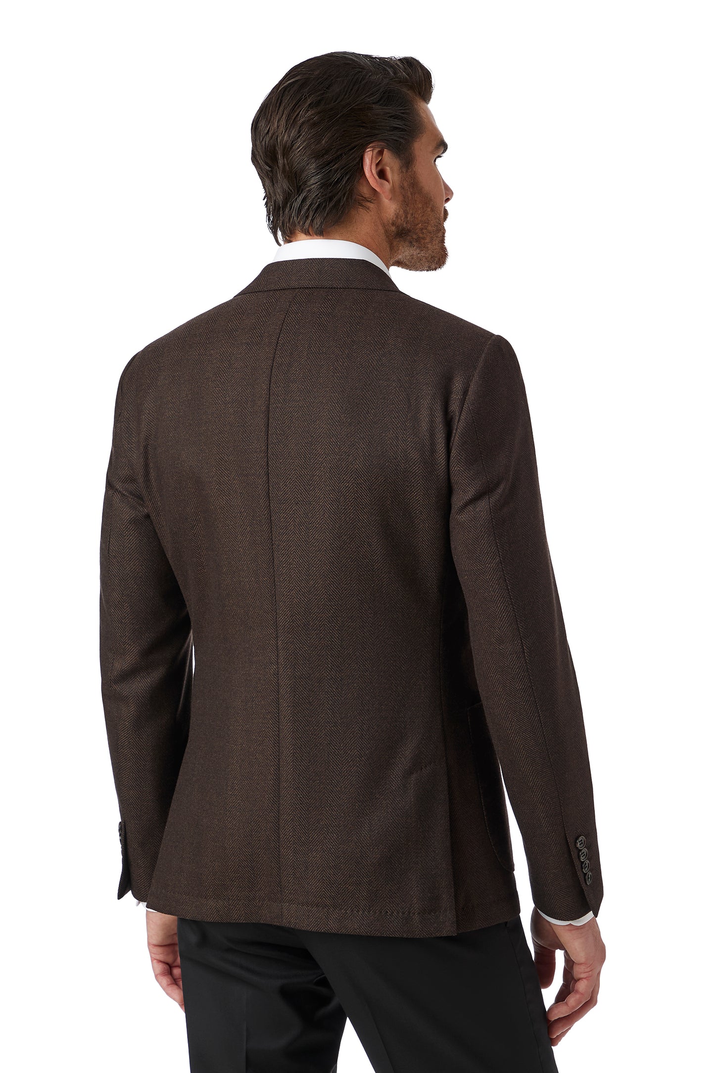 Cambridge - Brunswick Jacket - Brown Herringbone