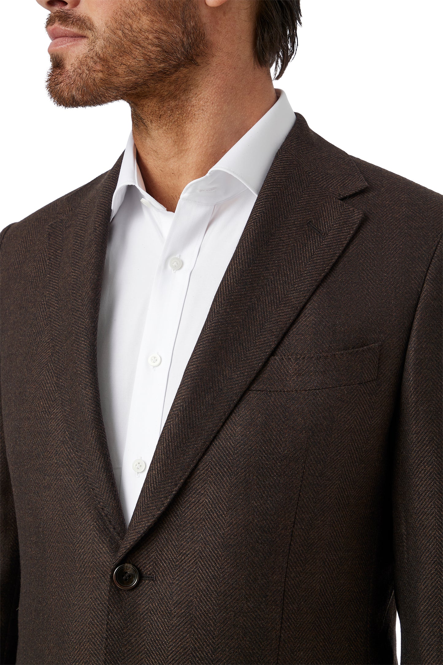 Cambridge - Brunswick Jacket - Brown Herringbone