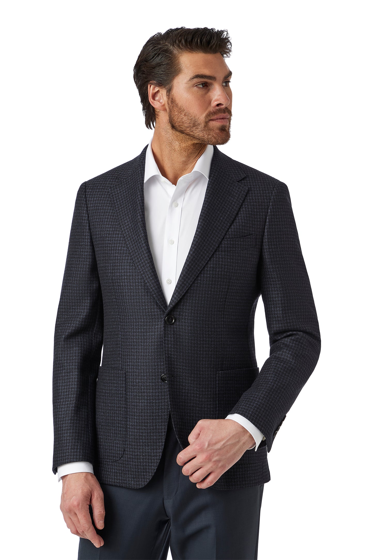 Cambridge - Brunswick Jacket - Navy Houndstooth