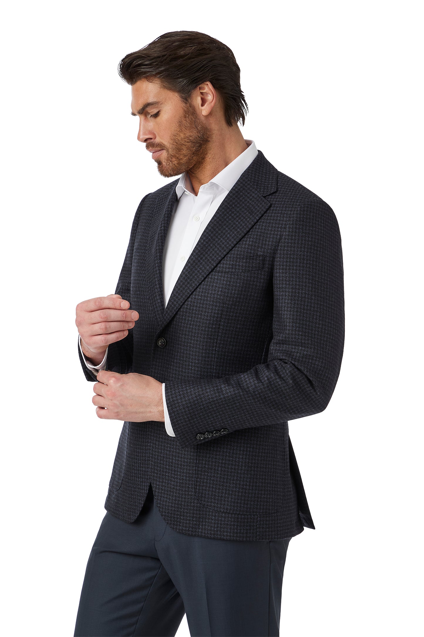 Cambridge - Brunswick Jacket - Navy Houndstooth