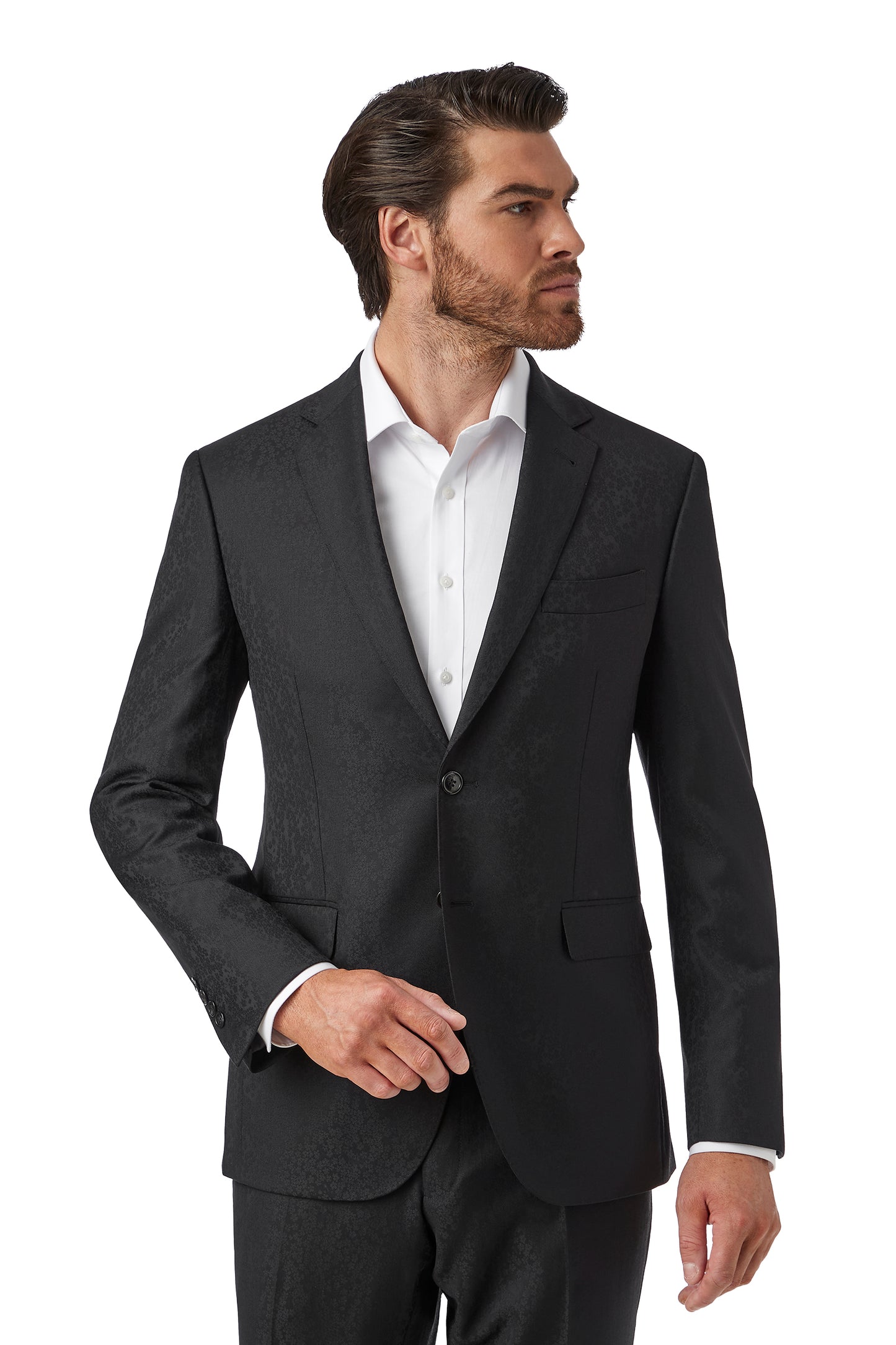 Dom Bagnato - Stefano Jacket - Black Self Patterned