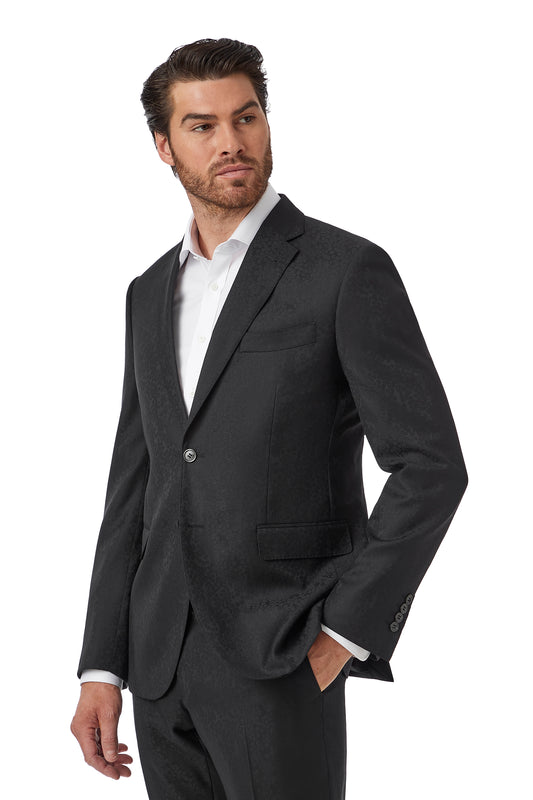 Dom Bagnato - Stefano Jacket - Black Self Patterned