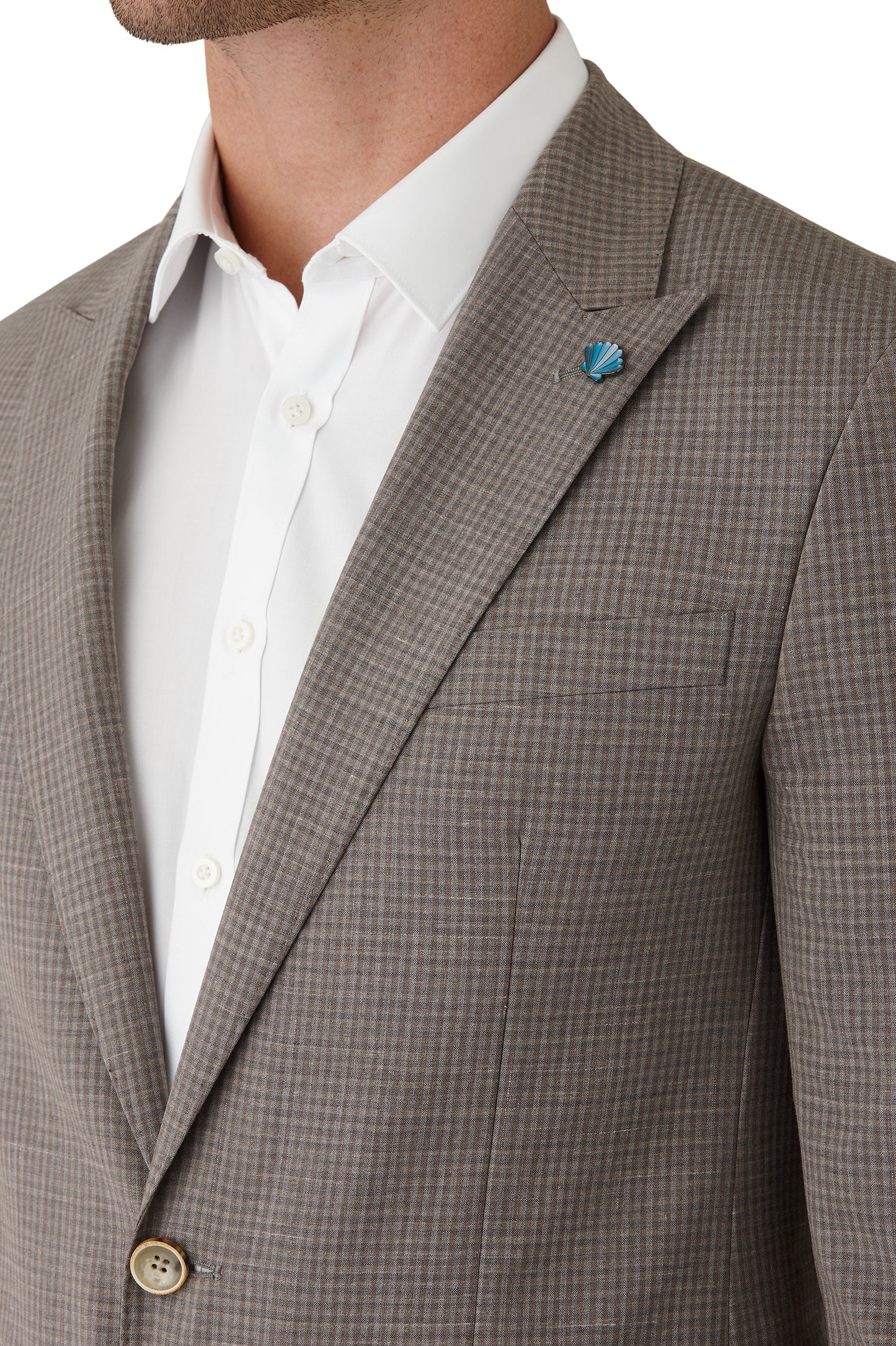 Gibson - Ionic/Caper Suit - Taupe Check