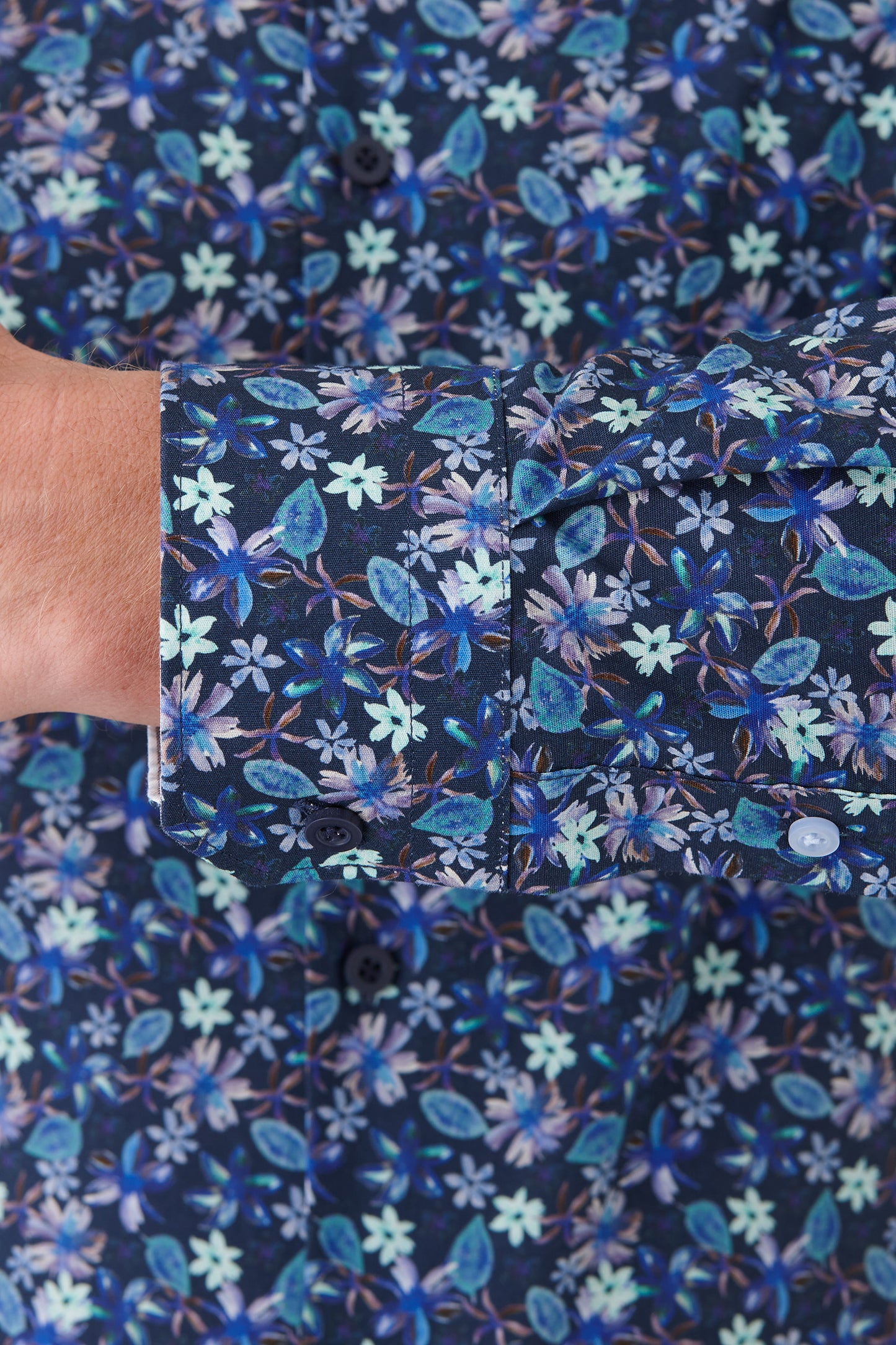 Gibson - Motion Shirt - Navy/Green Floral