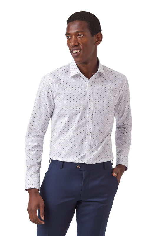Gibson Fierce Shirt - White/Diamond Geo