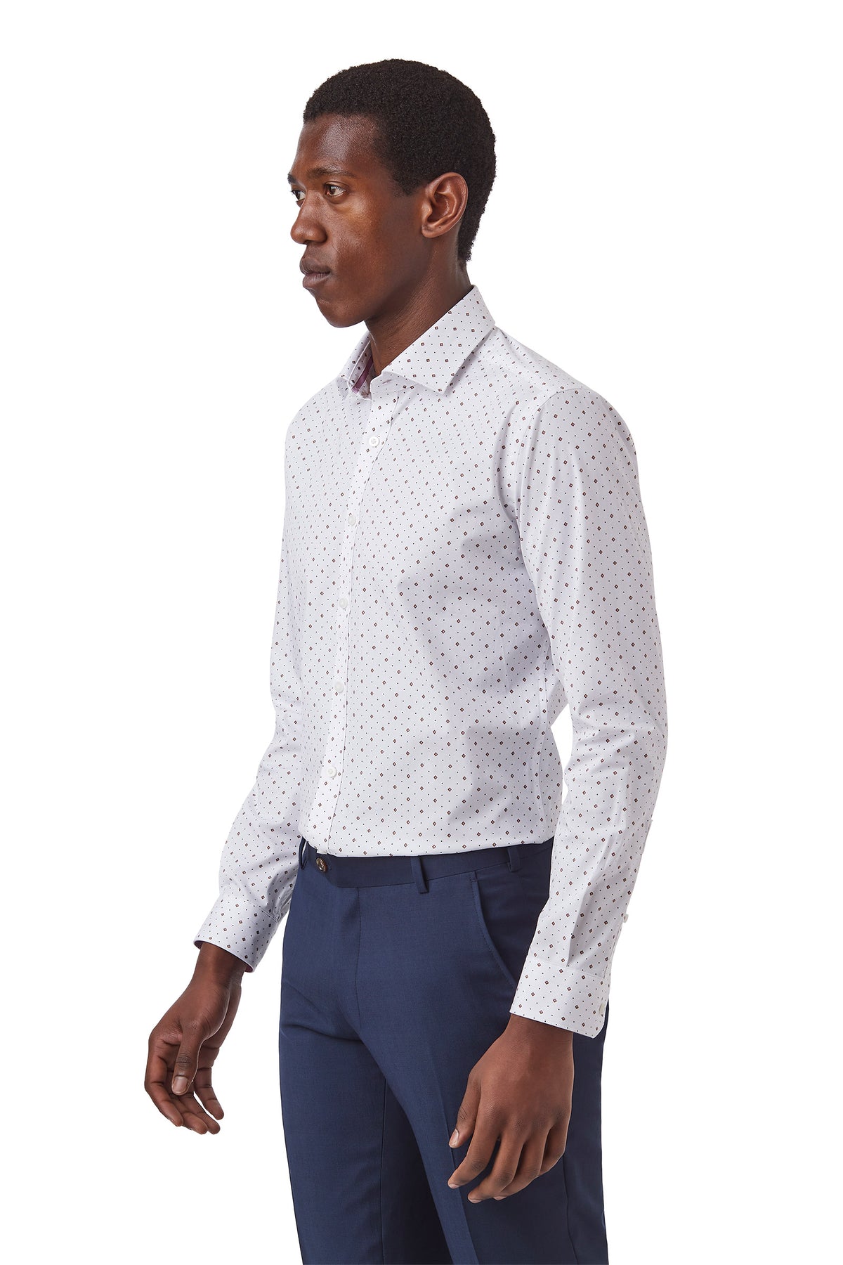 Gibson Fierce Shirt - White/Diamond Geo