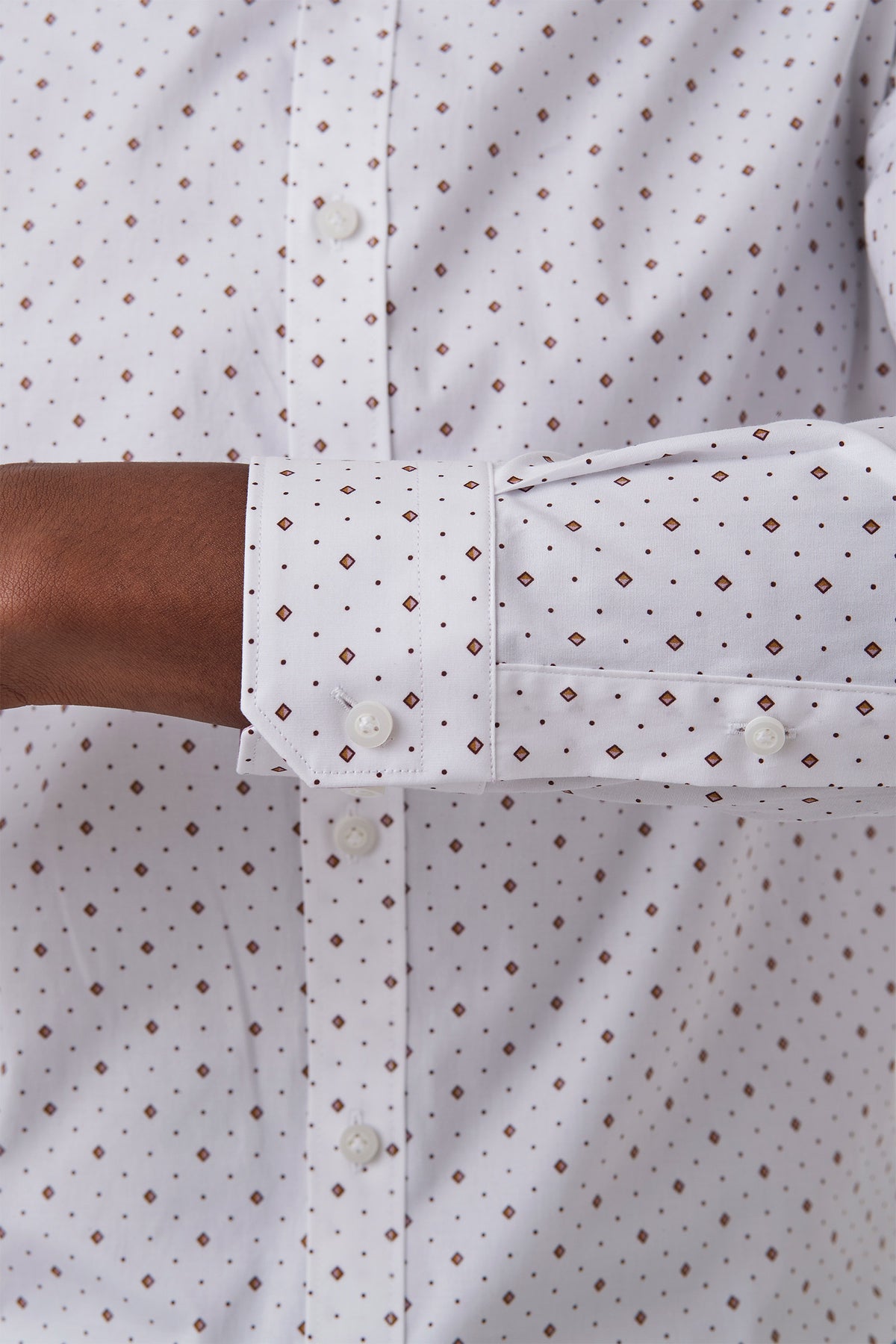 Gibson Fierce Shirt - White/Diamond Geo