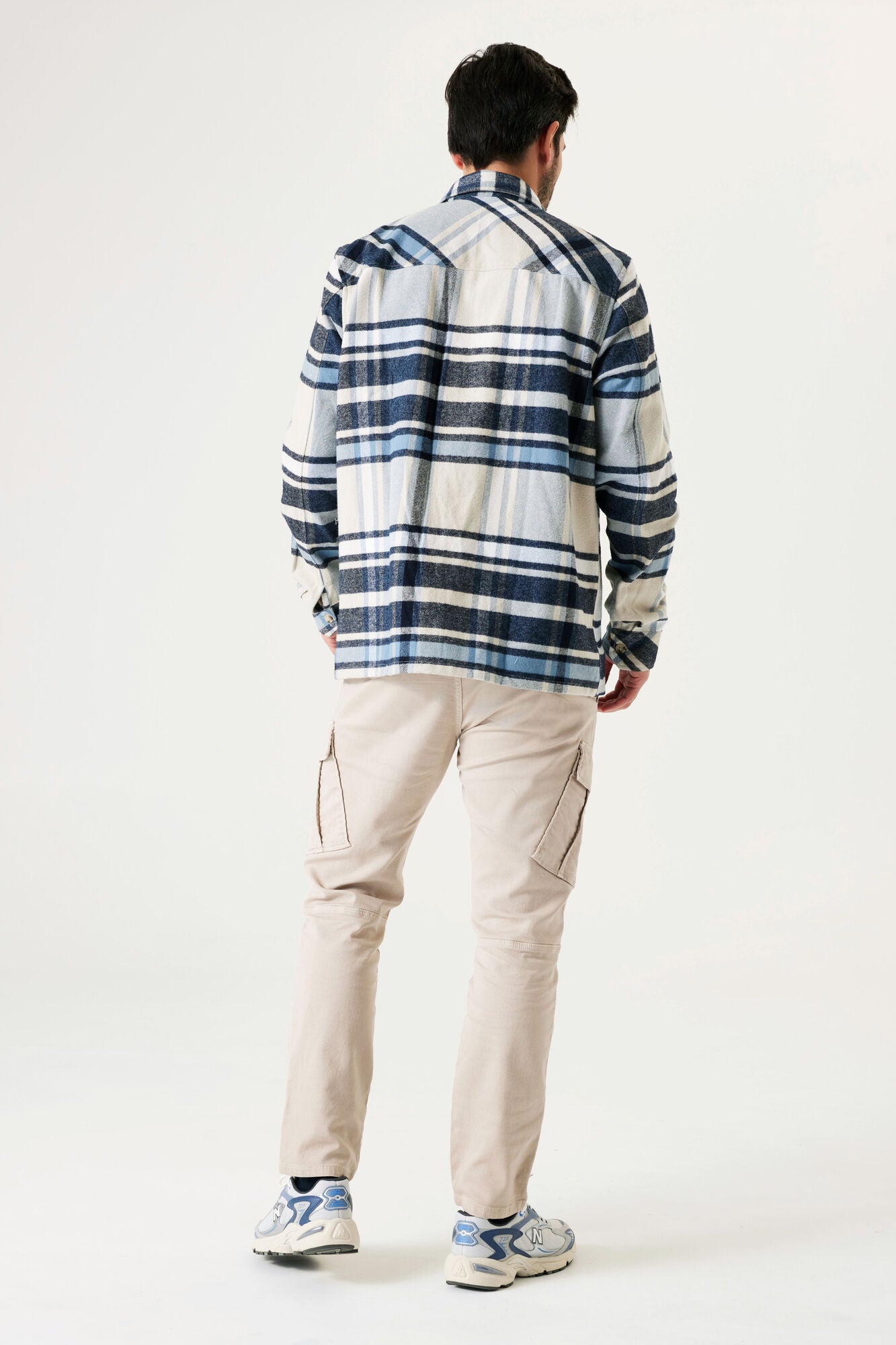 Garcia - Mens Flannel Overshirt - Kit Blue