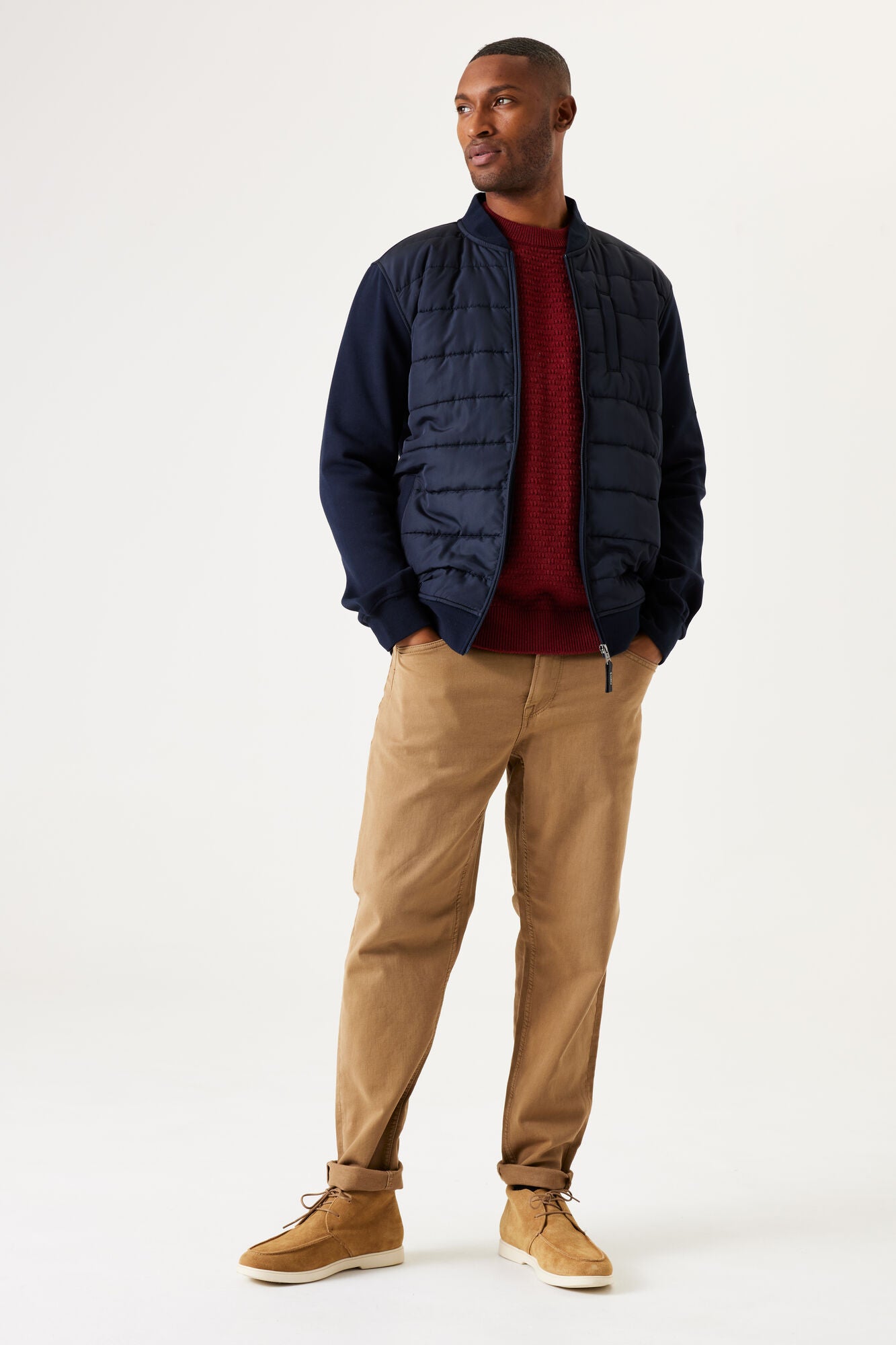 Garcia - Men's Zip Sweat Cardigan - Dark Moon