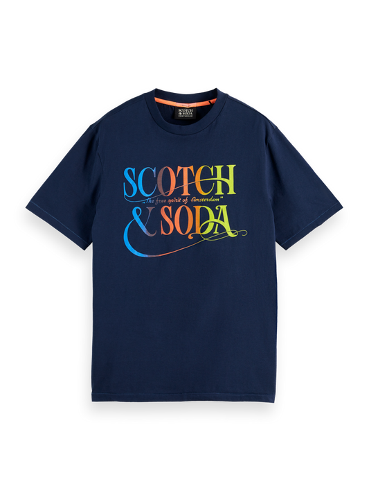 Scotch & Soda - Logo Cotton Jersey Tee - Navy
