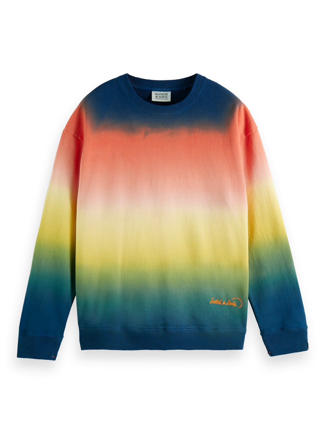 Scotch & Soda Felpa Crew Neck Sweatshirt - Tie-Dye - Two Design Options