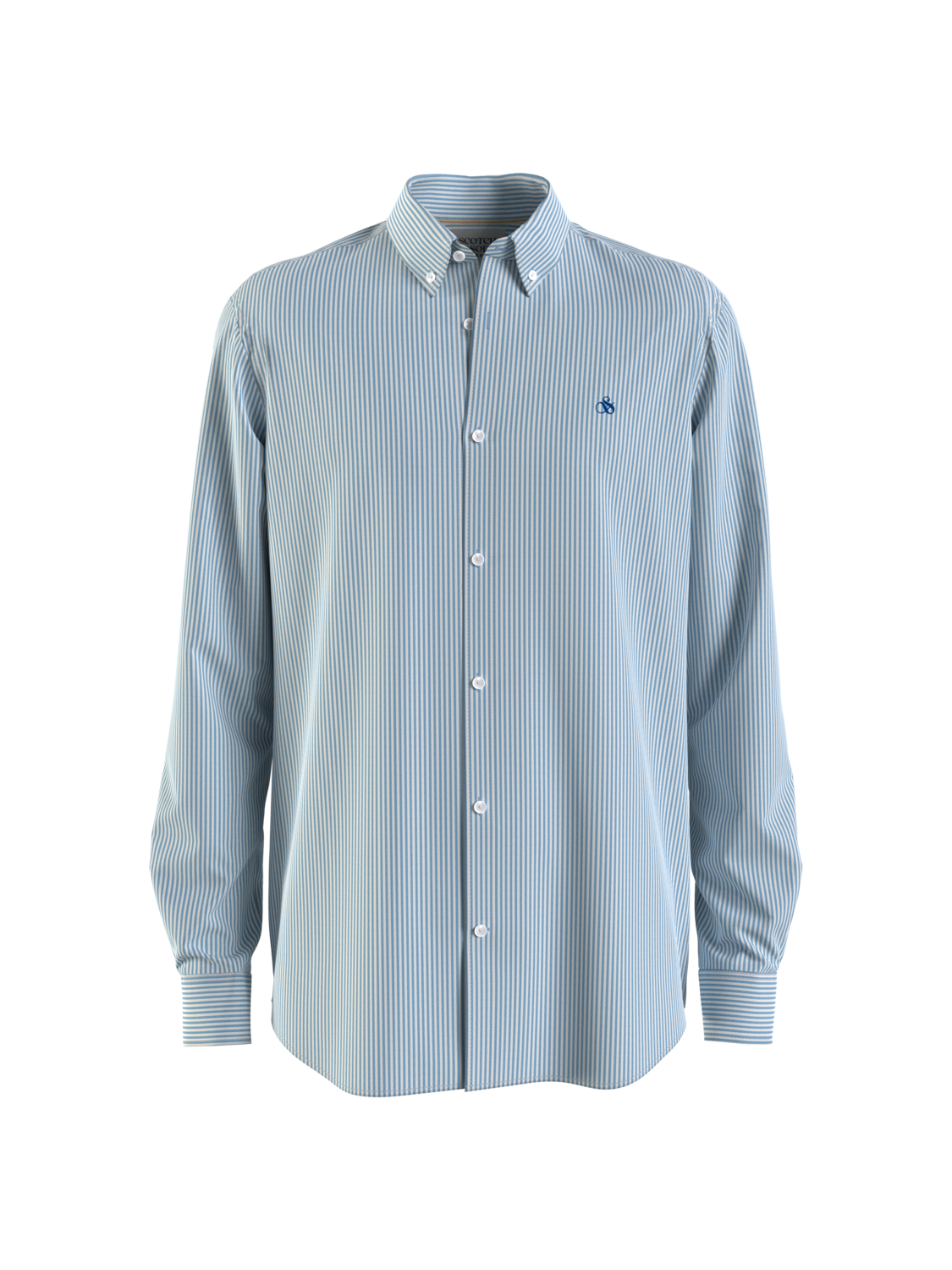 Scotch & Soda - Organic Cotton Shirt - Blue & White Stripe