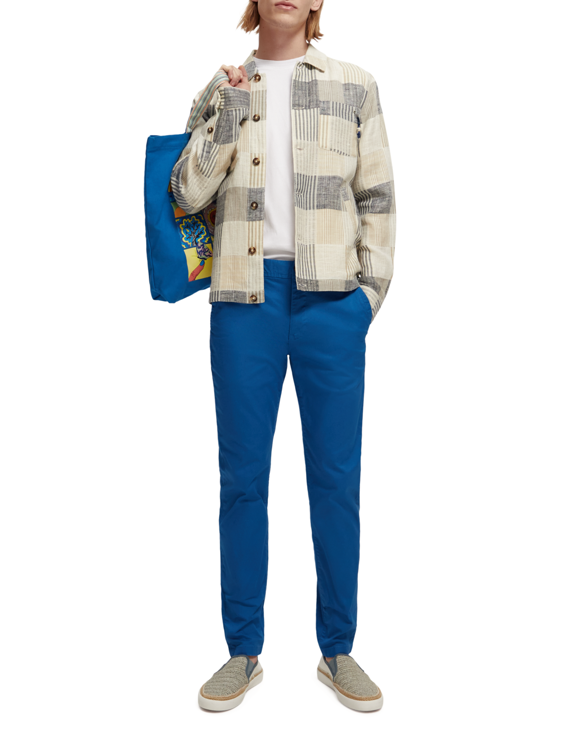 Scotch & Soda - Essential Cotton Chinos - Flamingo or Riviera Blue