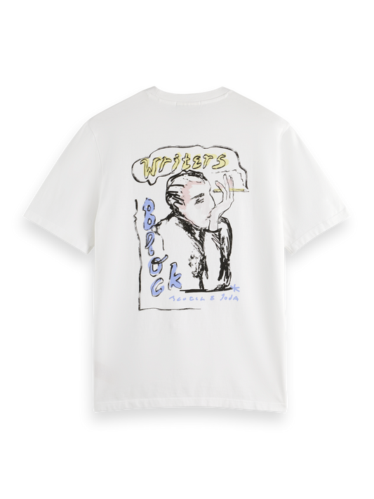 Scotch & Soda - Printed T-Shirt - Front/Back Art Tee - White