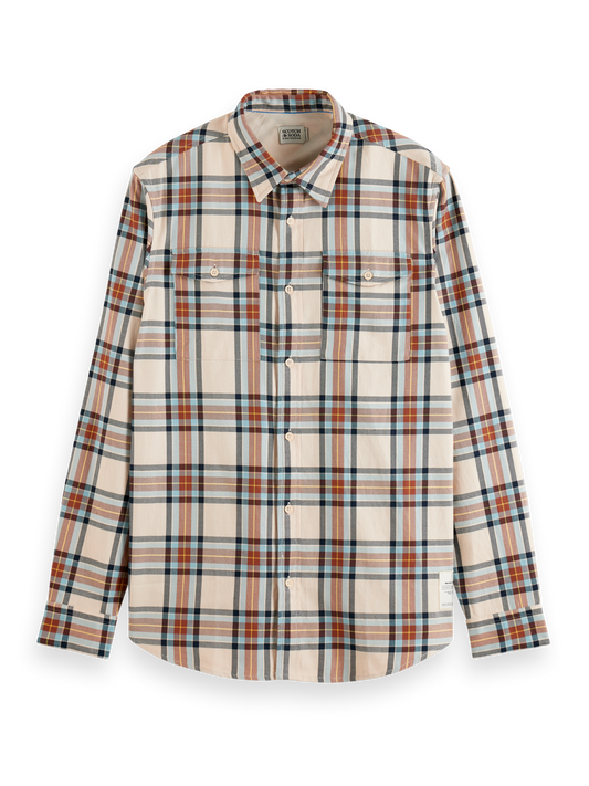 Scotch & Soda - Flannel Check Shirt - Beige Check