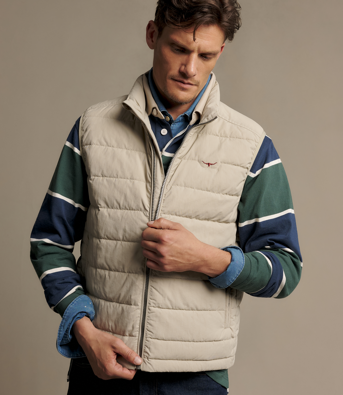 R. M. Williams - Rydal Padded Vest - Almond Beige
