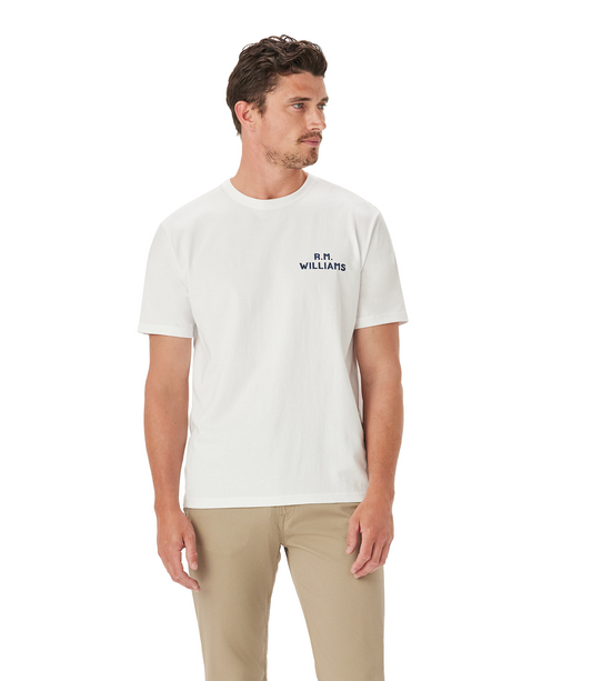 R M Williams - White Trio T-Shirt