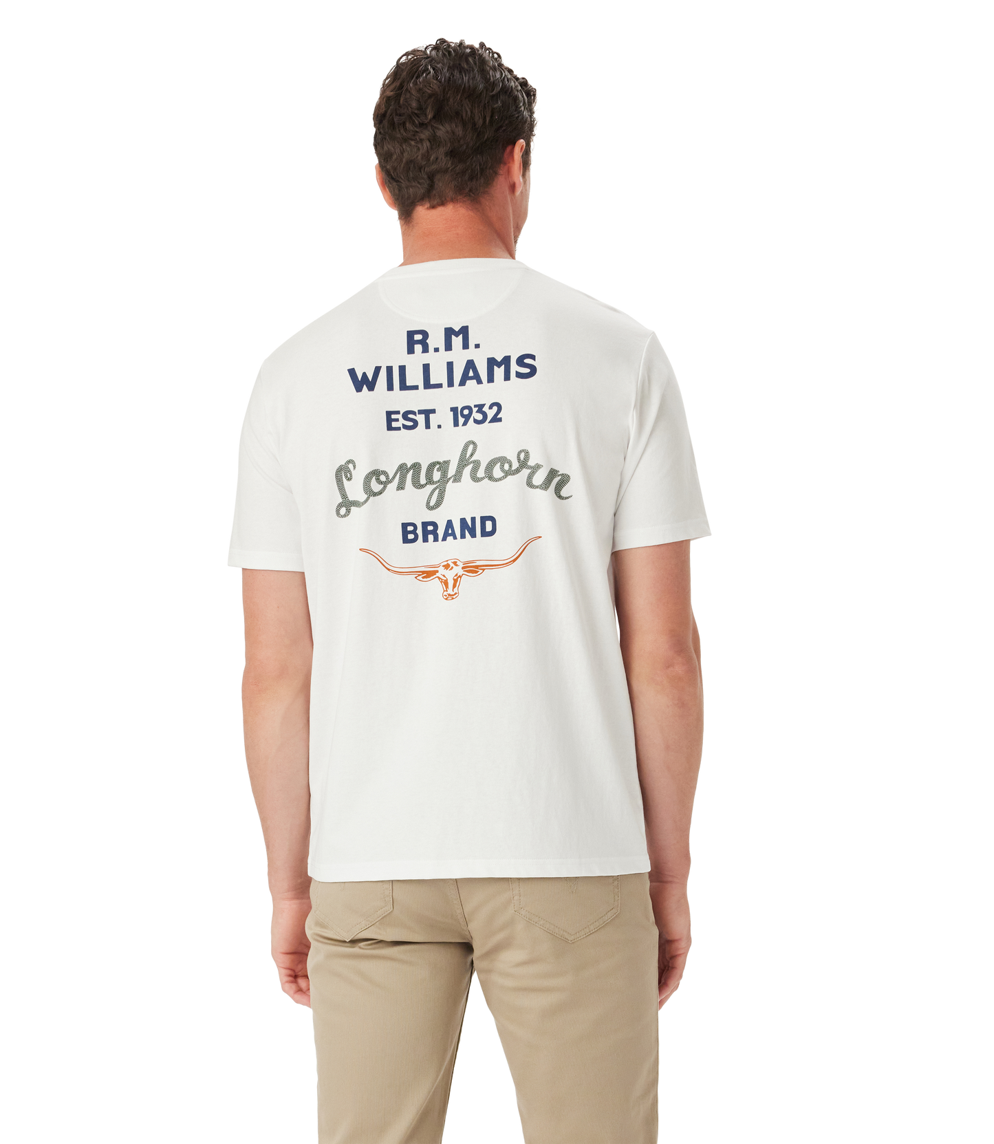 R M Williams - White Trio T-Shirt